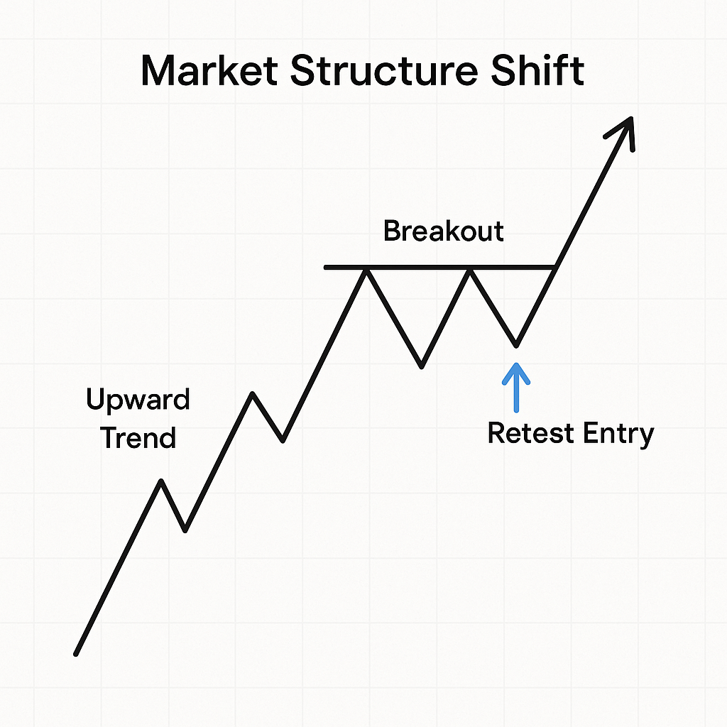 Chart illustrating Market Structure Shift in trading.