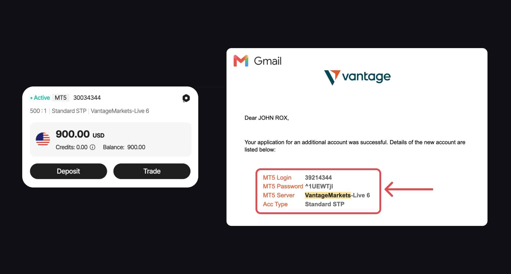 How to Connect a Vantage Account