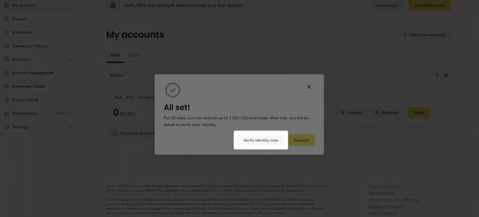 How to Verify Your Exness Account